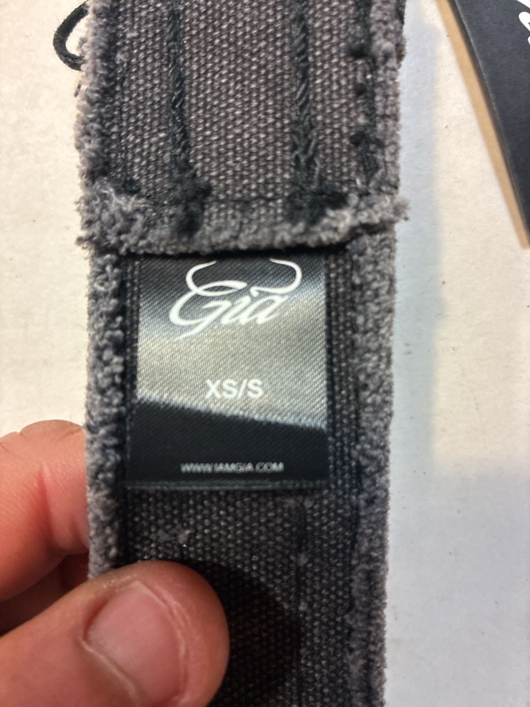 I.Am.Gia Black Distressed Canvas Grommet Belt Size Xs/S — image 5 of 5